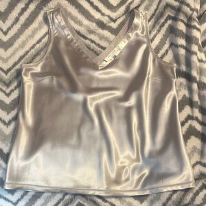 Anne Klein Silver Satin Top
